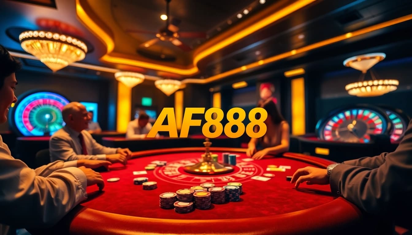 Experience the thrill of poker and casino games with AF88's vibrant atmosphere.