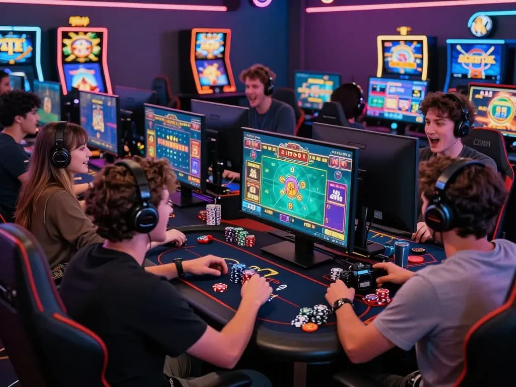Experience bayitoto's thrilling online 4D Toto and slot games in an immersive gaming lounge.