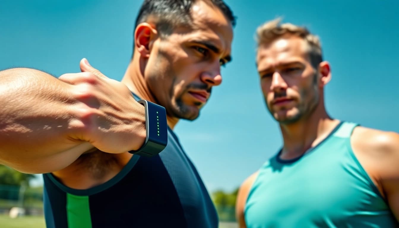 Mejora tu entrenamiento con la pulsera power balance en acción en un ambiente dinámico.