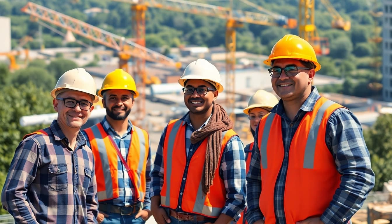 Construction association north carolina professionals working together on a project.