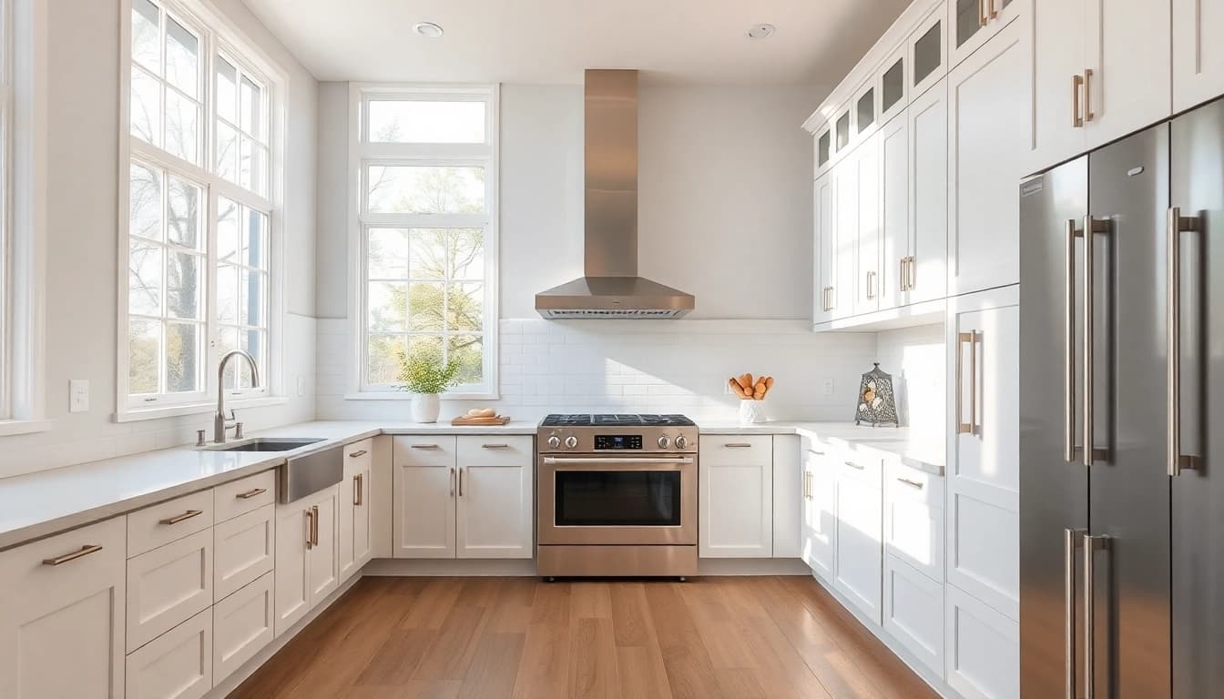 Newly refaced kitchen cabinets showcasing Cabinet Refacing Clearwater FL in a bright modern kitchen.