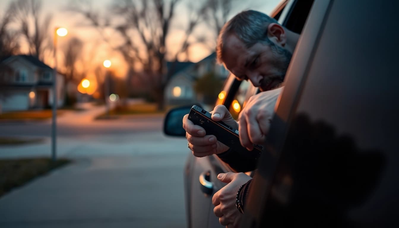 Fast Emergency Locksmith services for car in Ballwin, Missouri, showcasing a locksmith servicing a vehicle efficiently.