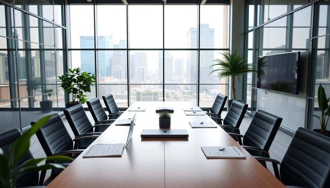 Engage with industrial leasing options in a modern office setting, showcasing a professional atmosphere.