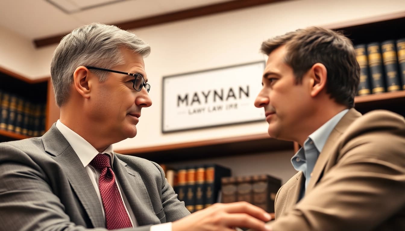 Consultation with a Maryland personal injury lawyer at https://www.marylandpersonalinjurylawyer.com highlighting professionalism and support.