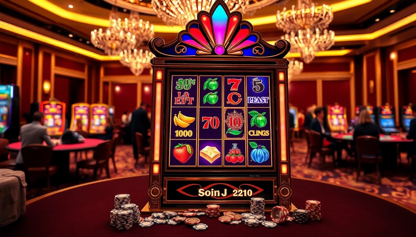 Experience the thrill of a pragmatic slot game in a luxurious casino environment.