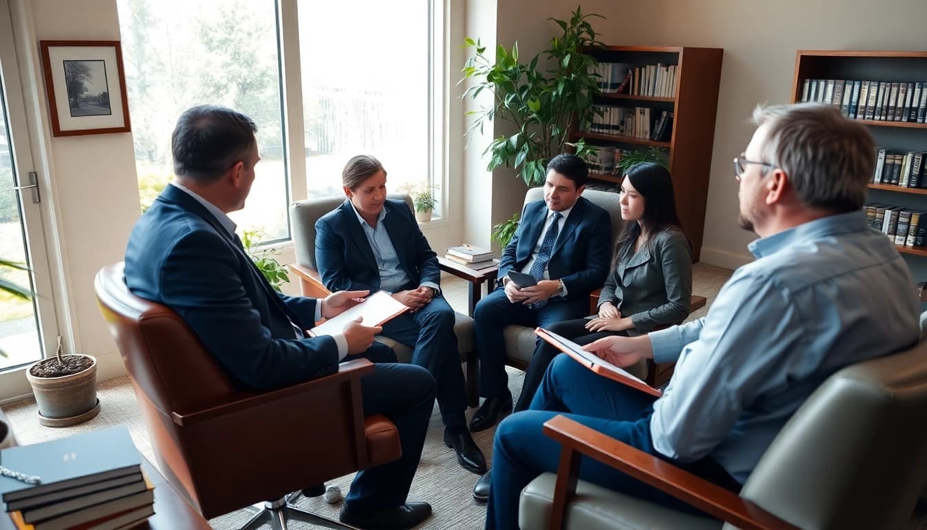 Consultation scene with Modesto Accident Lawyer offering professional guidance to clients.