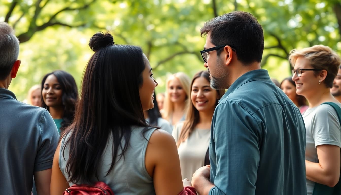 Promote mental health awareness through a supportive community at an outdoor event.