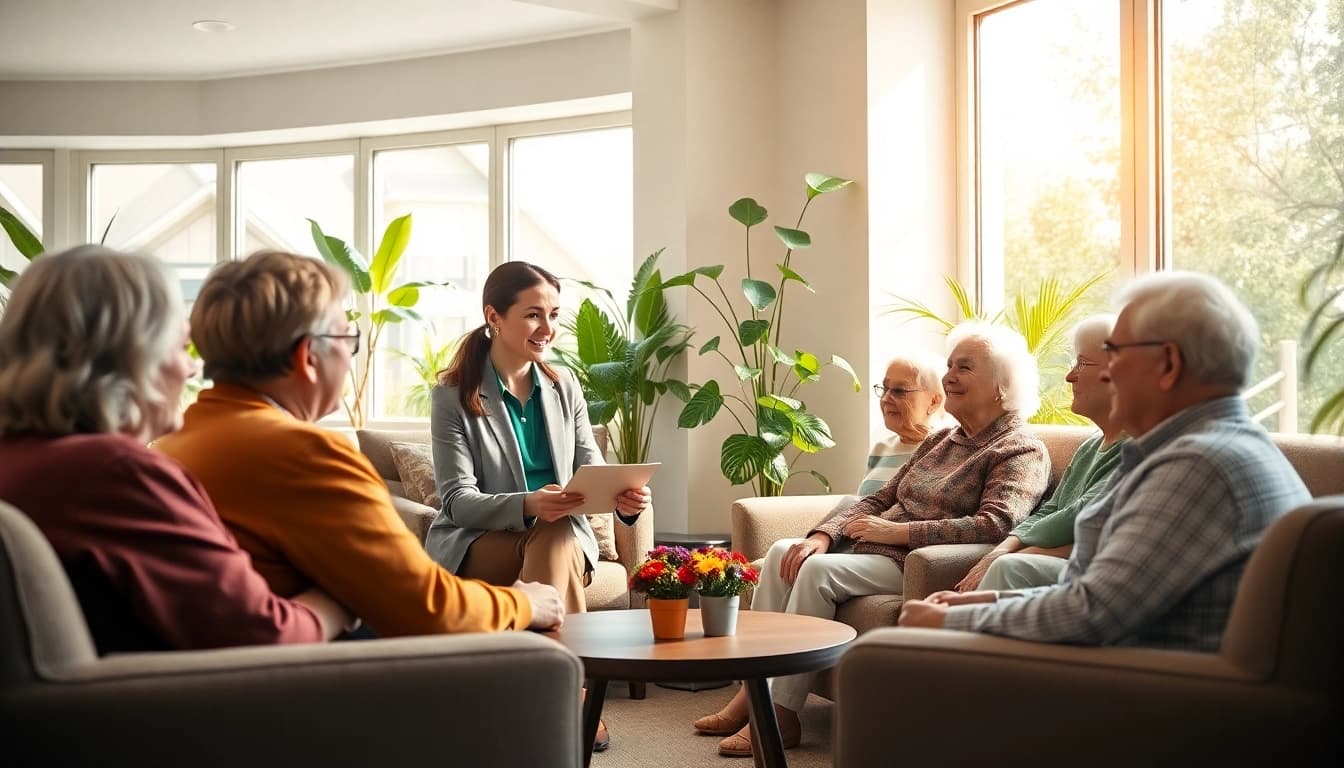 Engaging discussion at https://frontidas.com about senior living options with a caring consultant.
