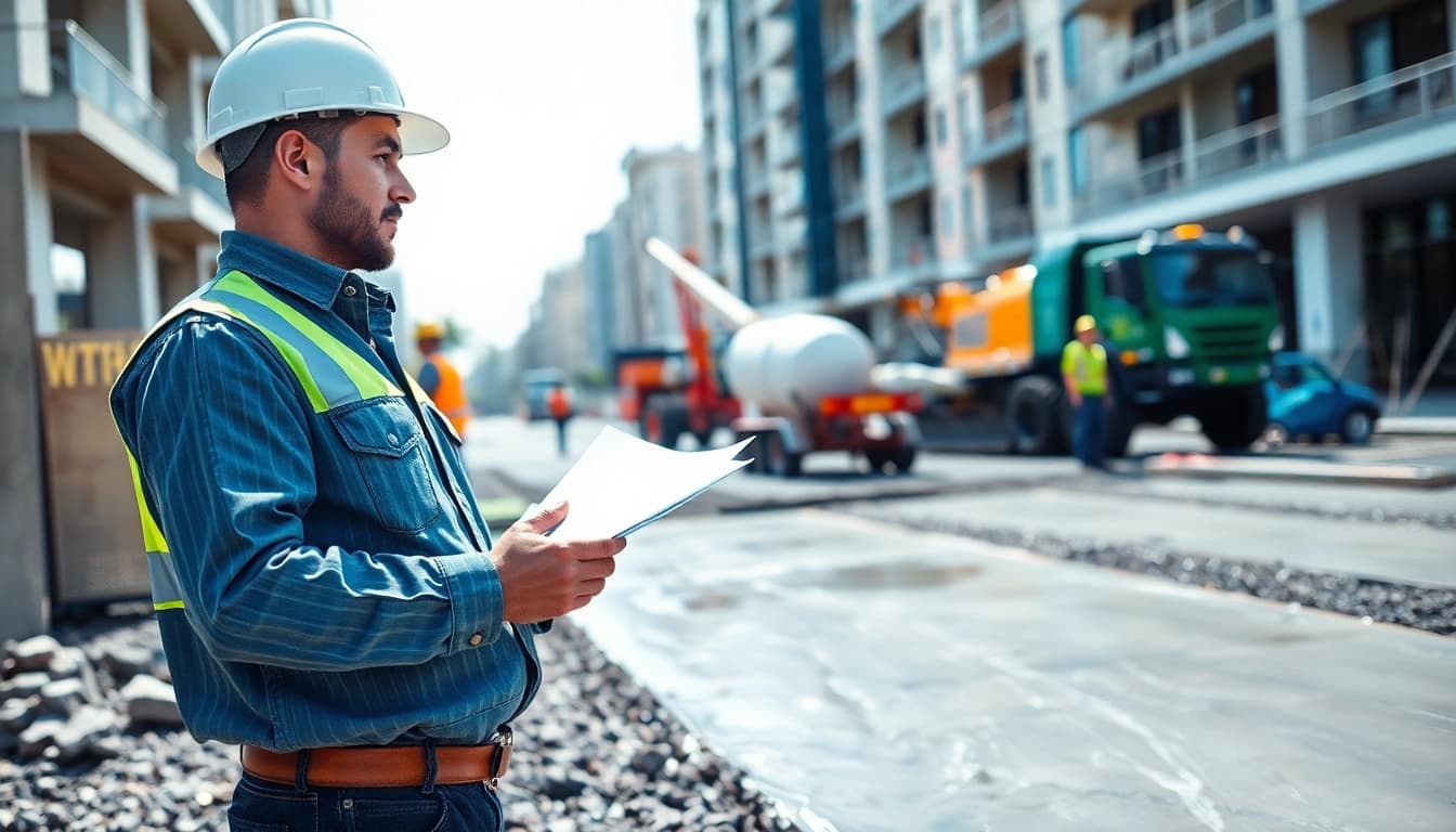 Enhance your concrete projects with expertise from www.1stconcretecontractor.com, featuring professional contractors at work.