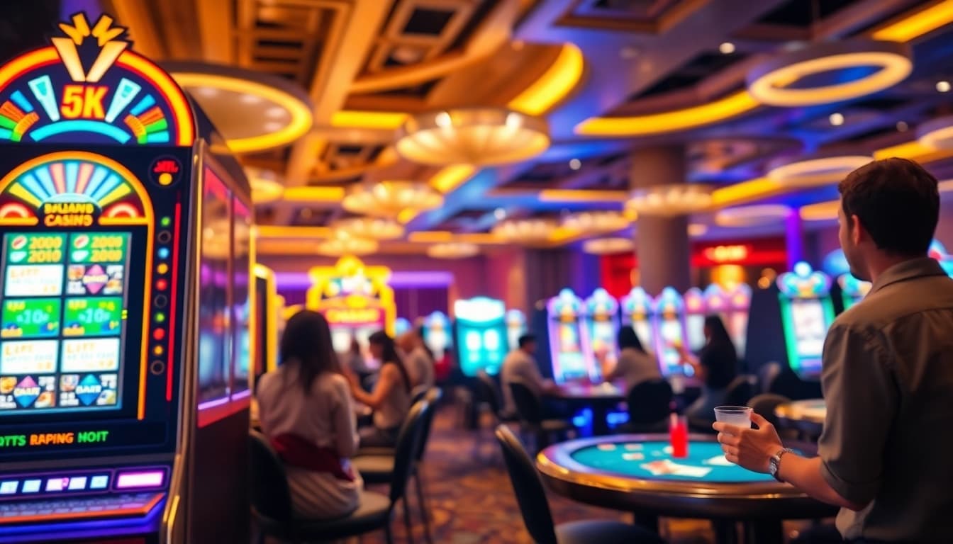 Permainan slot depo 5k dengan mesin penuh warna dan pemain ia merasa bersemangat
