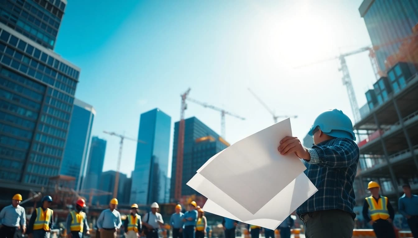 New York City Construction Manager leading a diverse team at an urban site
