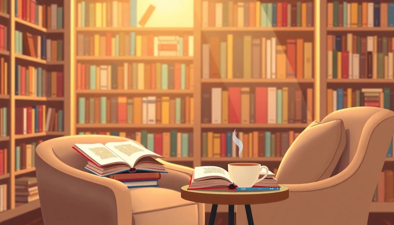 Booklab Review featured in a cozy reading nook with books and a cup of coffee.