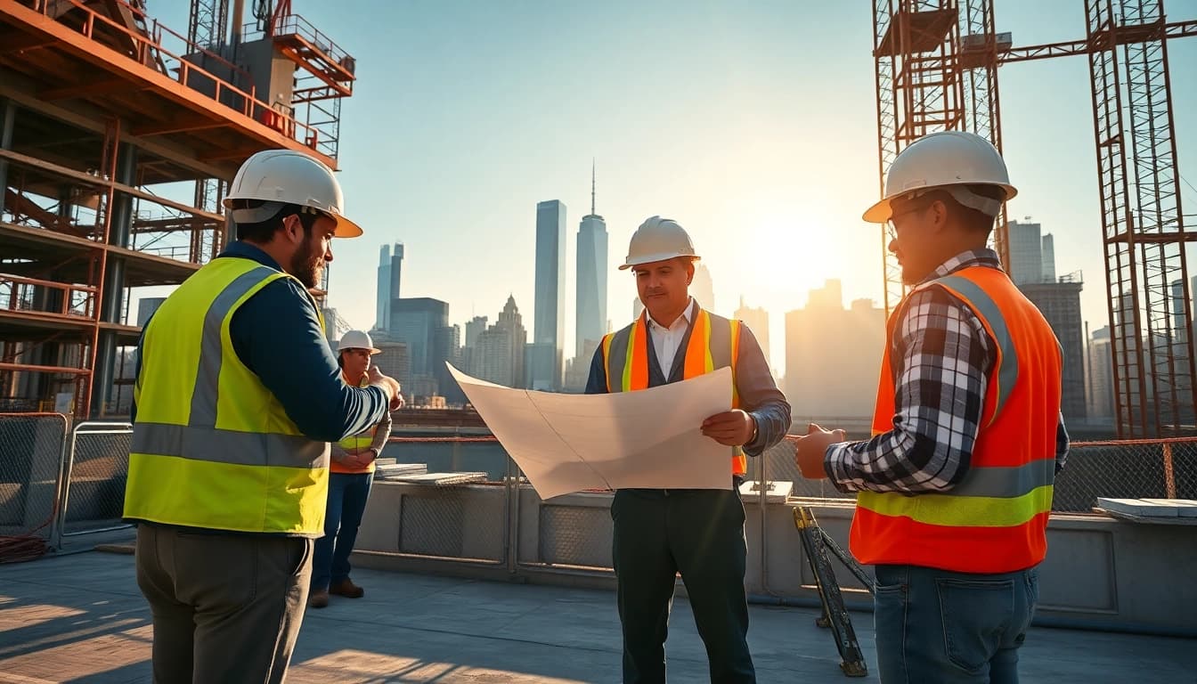 New York City Commercial General Contractor managing a busy construction site in NYC.