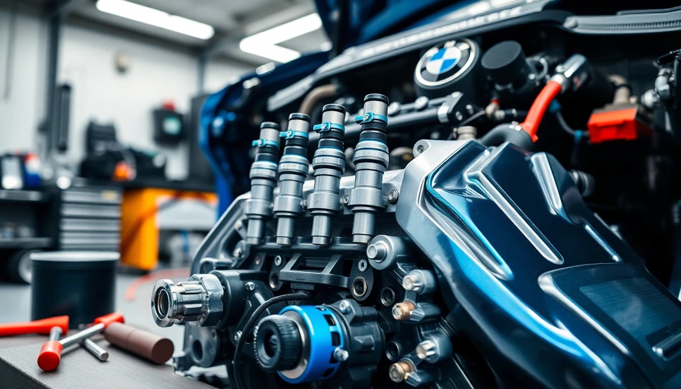 Install the BMW S58 Port Injection Kit in a professional automotive workshop setting.