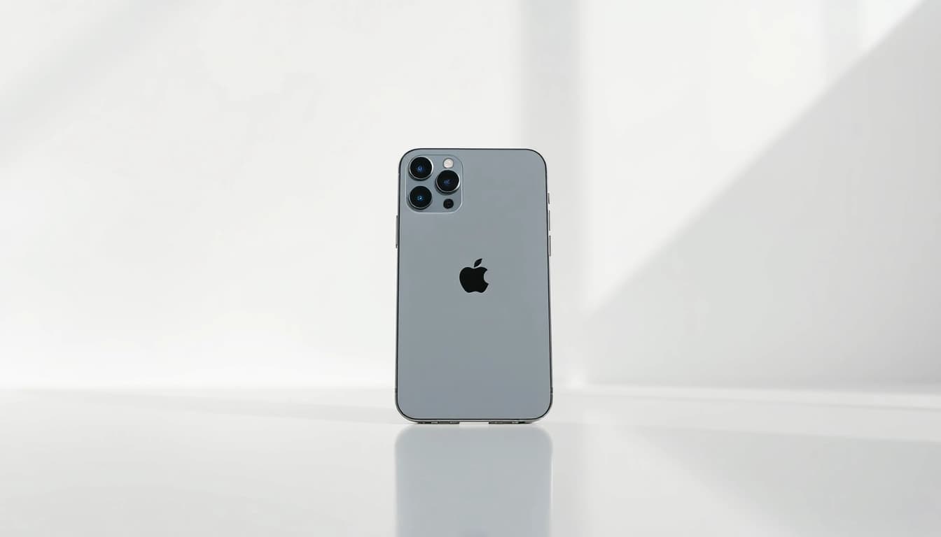 Admiring the design of the iPhone 15 Pro Max 256GB en su superficie elegante.