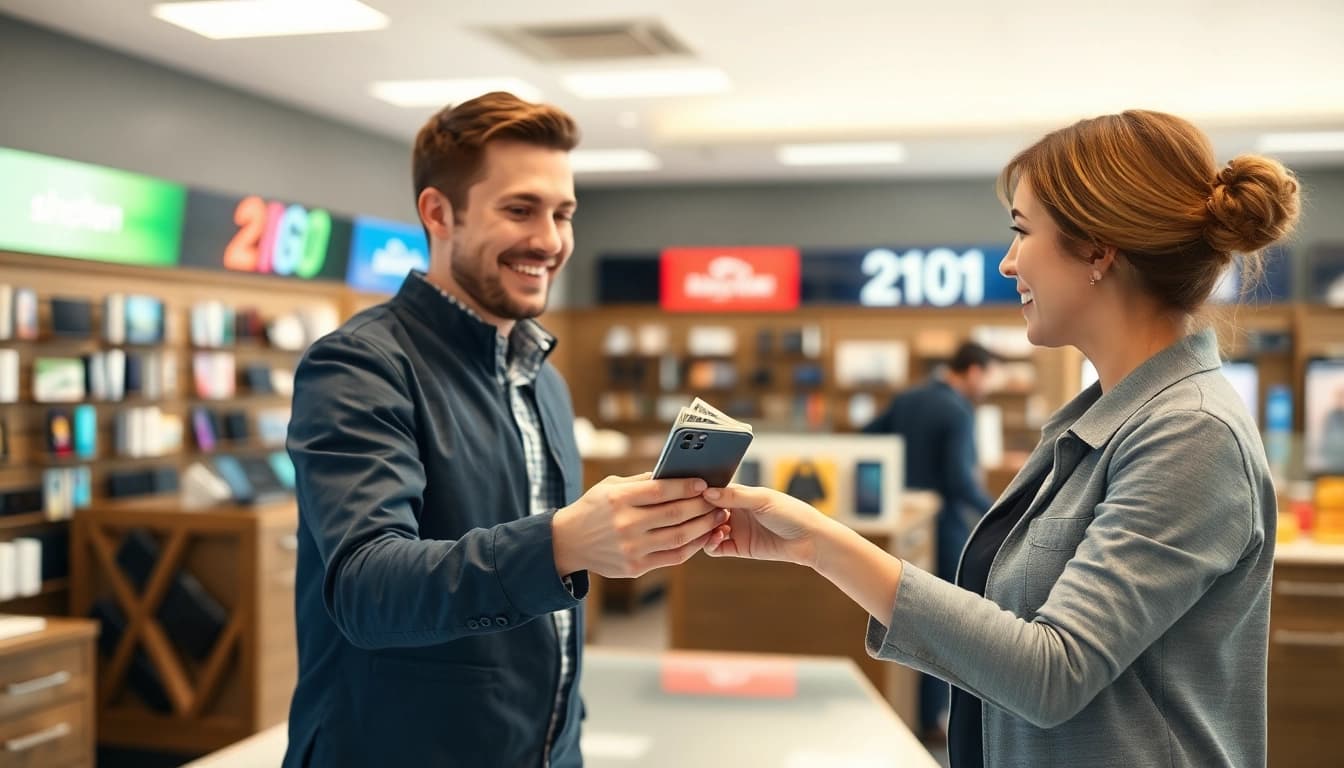 Receive cash for phones Benton AR at a vibrant smartphone trade-in service.