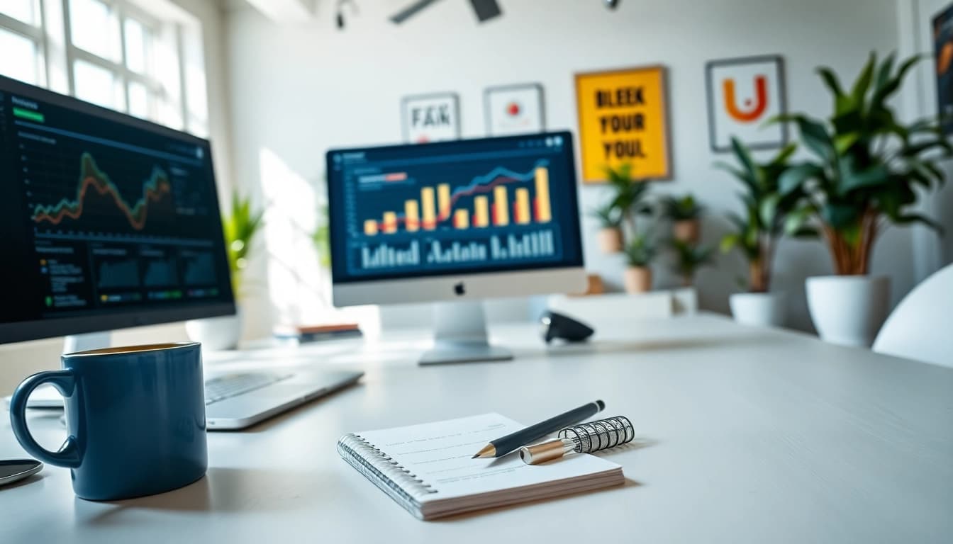 Analyzing metrics for https://kolivent.com in a bright, professional workspace.