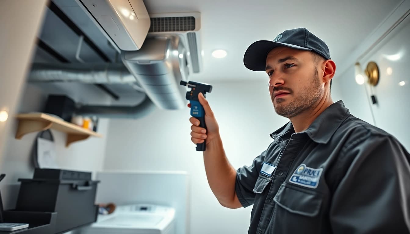 Dryer Vent Repair by a Certified Technician in a Modern Laundry Room