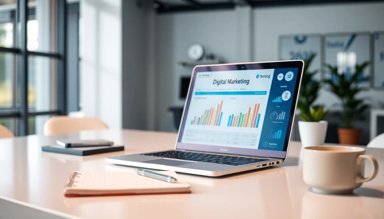Engaging visual of a cheap smm panel usage in a vibrant marketing workspace.