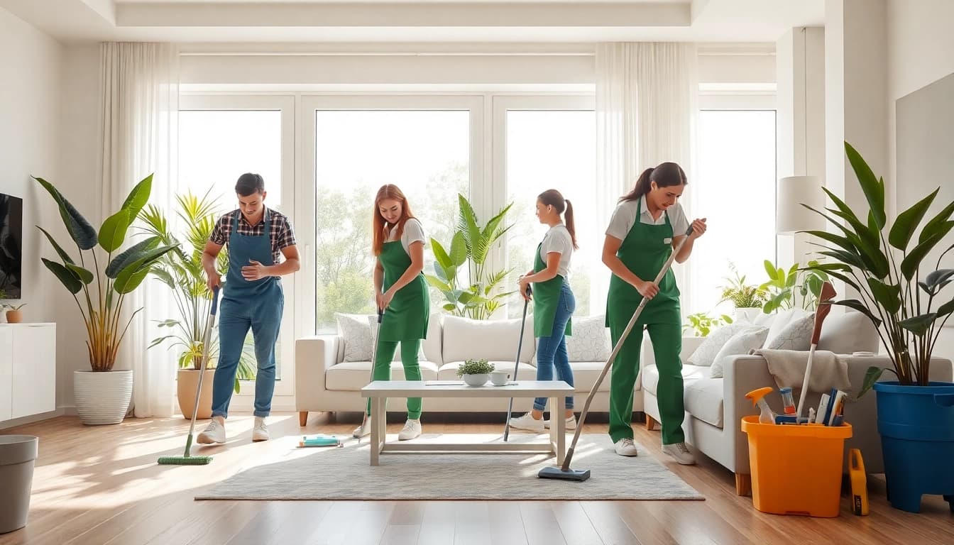 Providing a quality Cleaning service in a bright residential living room environment.