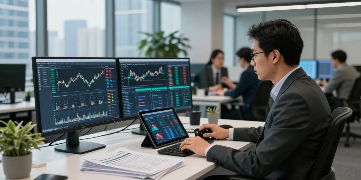Engaging financial crime intelligence analysis in a corporate office, showcasing strategic data insights.