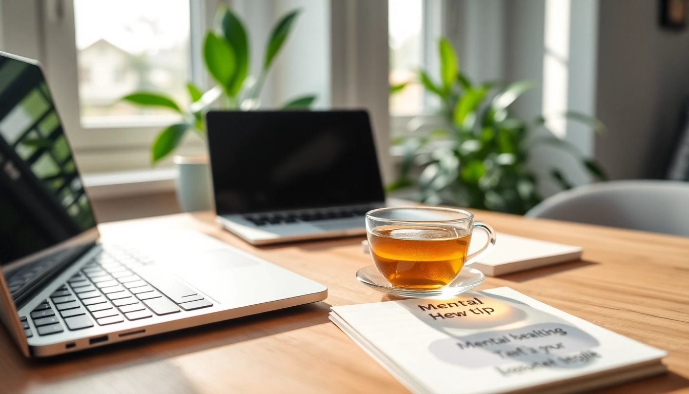 Engaging scene of Life in a Break Down with a cozy workspace and motivational elements.