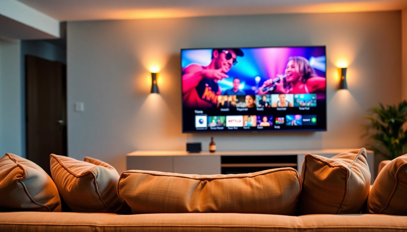 Stream quality entertainment through VizoMate on a modern IPTV setup in a cozy living room.