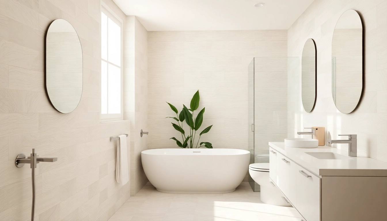Transform your space with bathroom renovations near me featuring modern design and natural light.