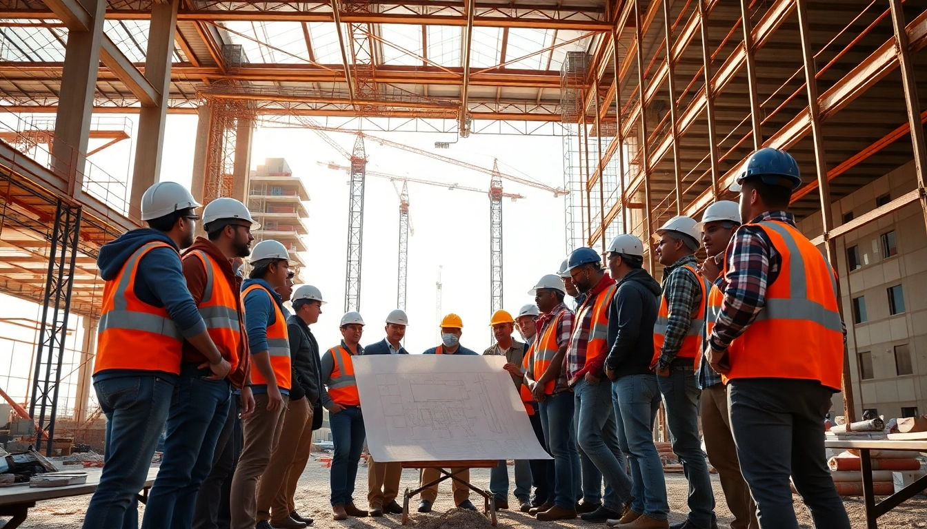 Construction association Colorado professionals collaborating on a construction site to enhance project efficiency.