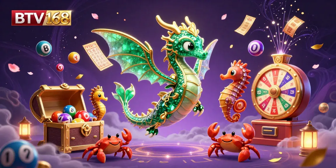 BTV168 offers an enchanting underwater treasure experience with colorful lottery elements creating excitement.