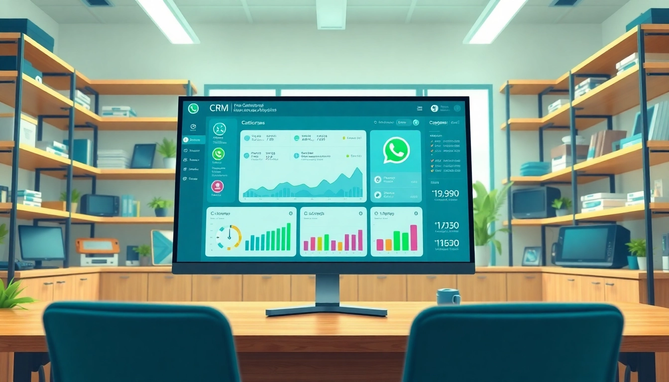 Visual representation of What is a CRM for WhatsApp, featuring an interactive CRM dashboard.
