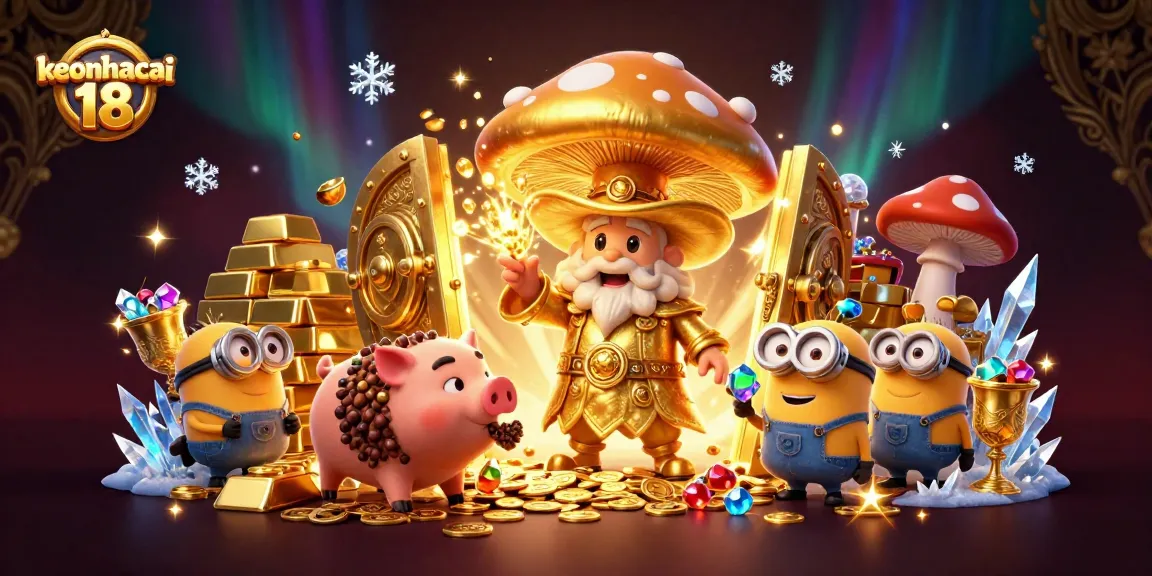 Experience the thrill of keonhacai 18 with magical treasures and vibrant casino elements.