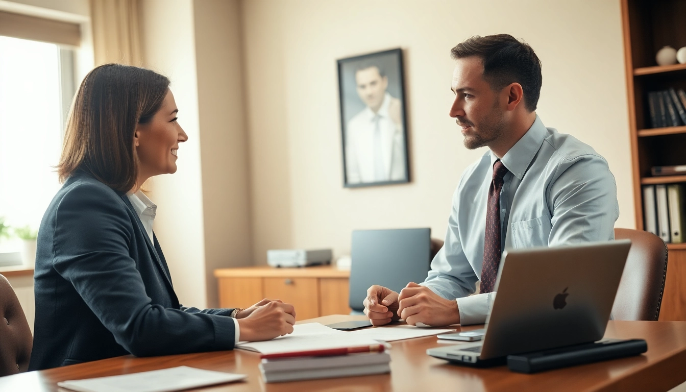 Consult a professional from https://www.arcalaw.com in a warm office environment discussing legal strategies.