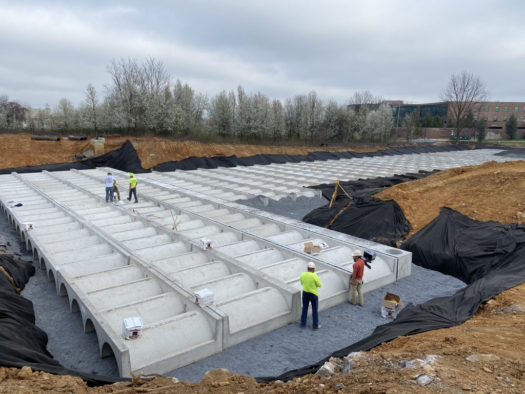 Modular Stormwater Detention Modules with Honeycomb Structure