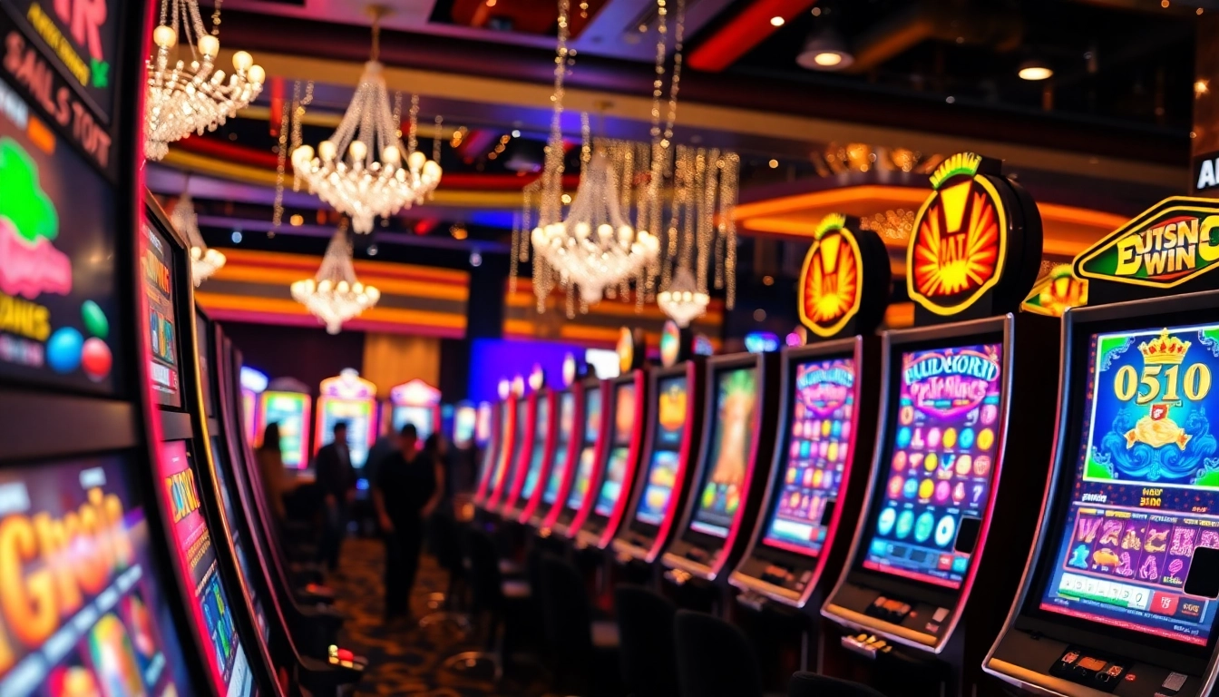Menampilkan petanitoto di mesin slot yang ceria dan mengundang di kasino.