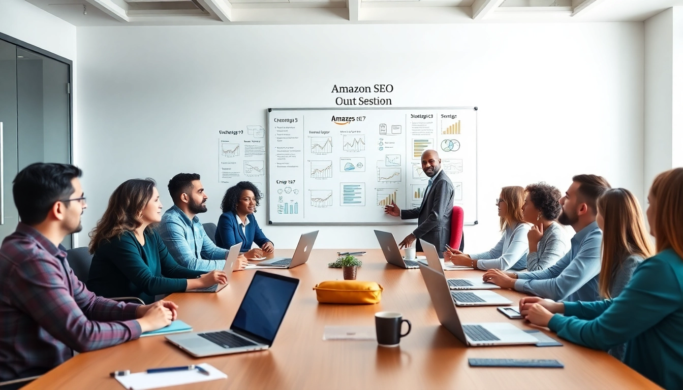 Optimierung von amazon seo mit professioneller Strategie im modernen Büro.
