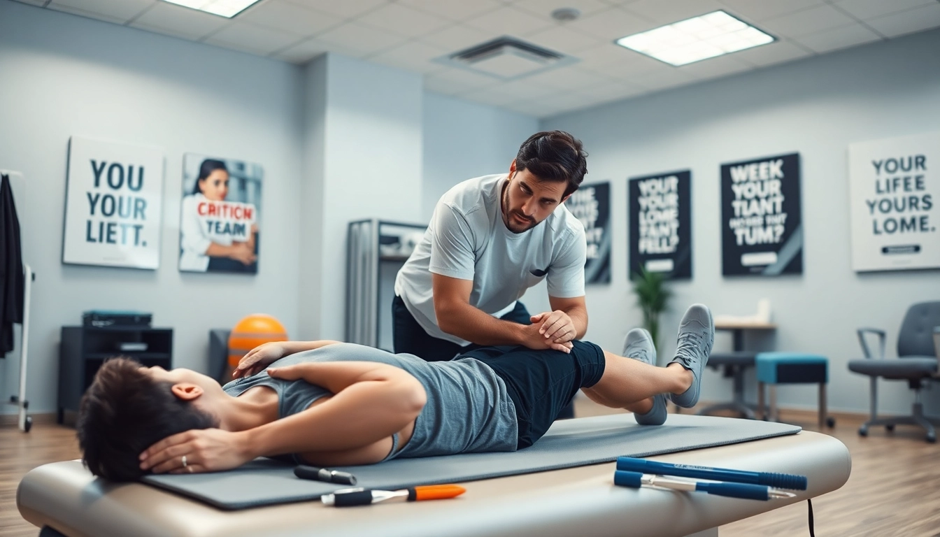 Empowering moment at https://www.fhpts.com where a therapist aids an athlete in recovery.
