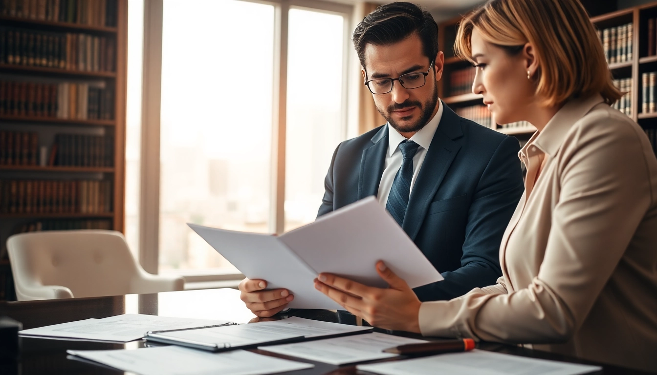 Consultation with a Birmingham Divorce Lawyer in a professional office setting.