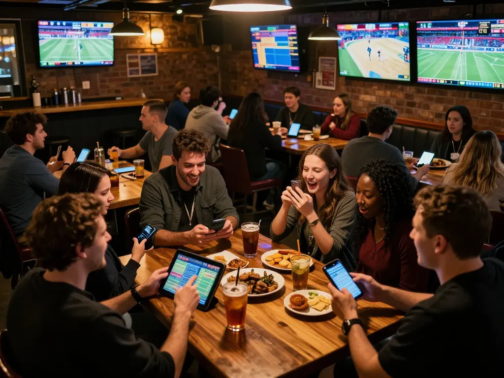 Engaging sports betting experience with live scores on smartphone, capturing the excitement of bong da lu action