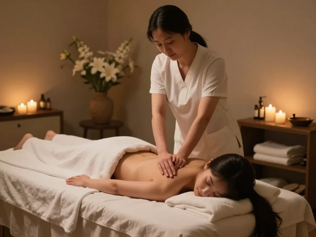 Explore relaxation with a Swedish massage at 동대문스웨디시 spa, showcasing a serene environment with calming decor.