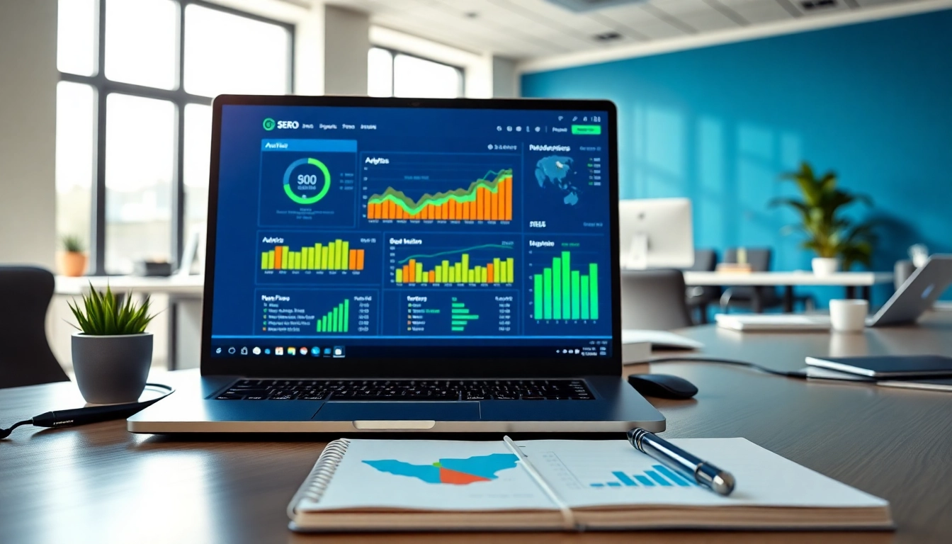 Effiziente SEO optimierung durch moderne Arbeitsumgebung mit Analysedashboard