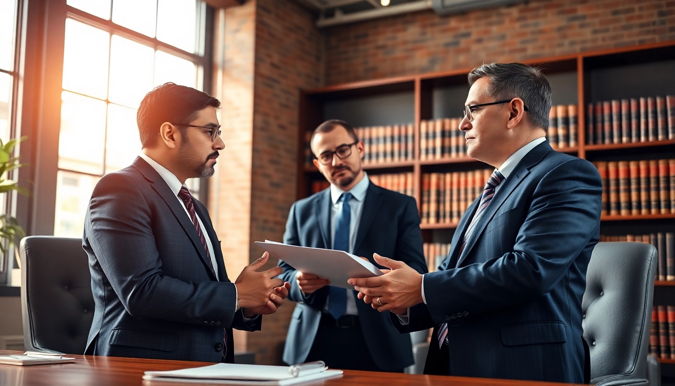 Atlanta injury lawyers collaborating in a modern office, showcasing professionalism and expertise.