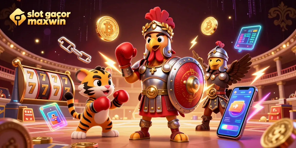 Experience the thrill of winning with slot gacor maxwin showcasing a vibrant 3D casino scene full of action.