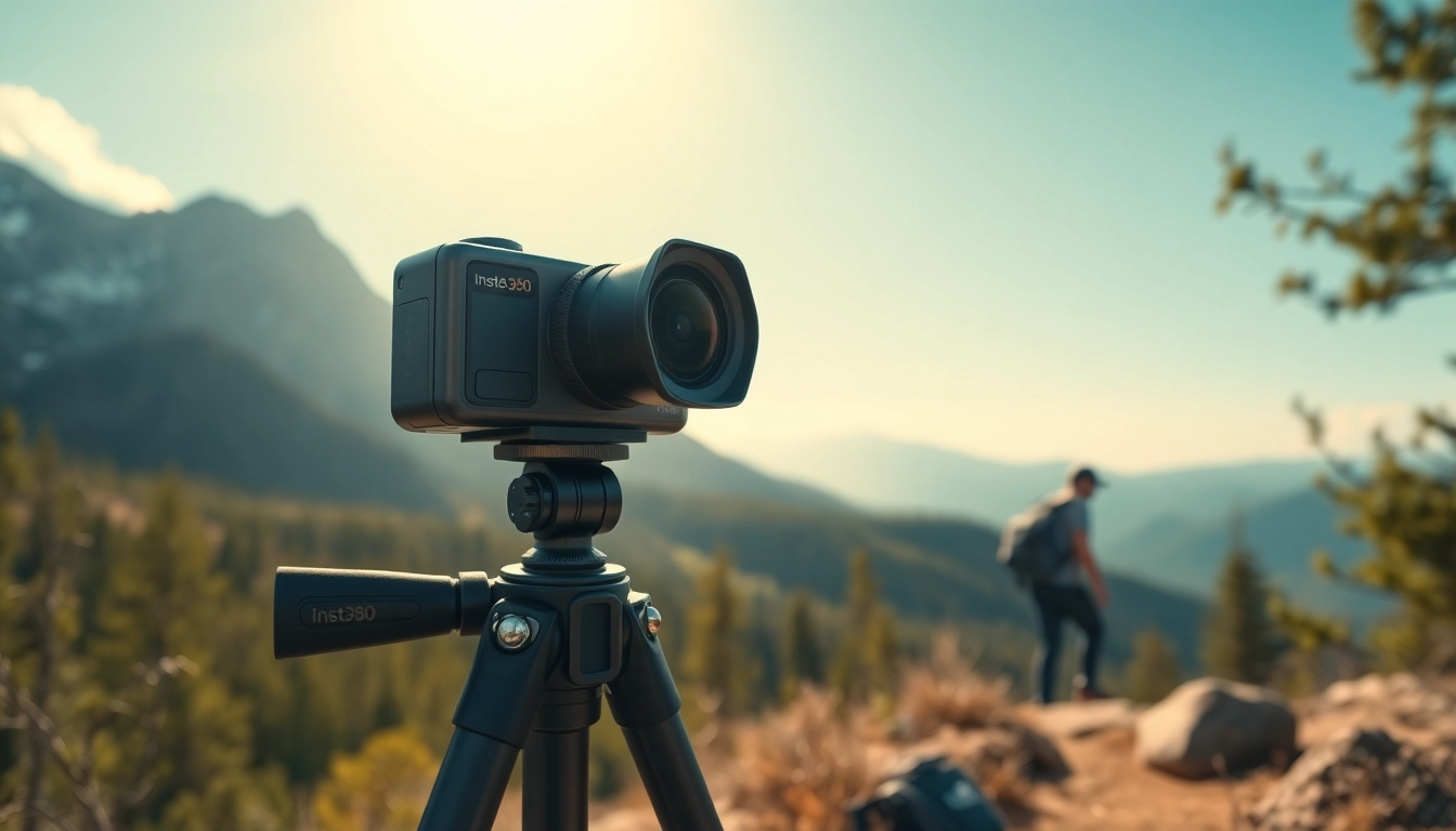 Capture breathtaking moments with the Insta360 camera in a stunning outdoor adventure.