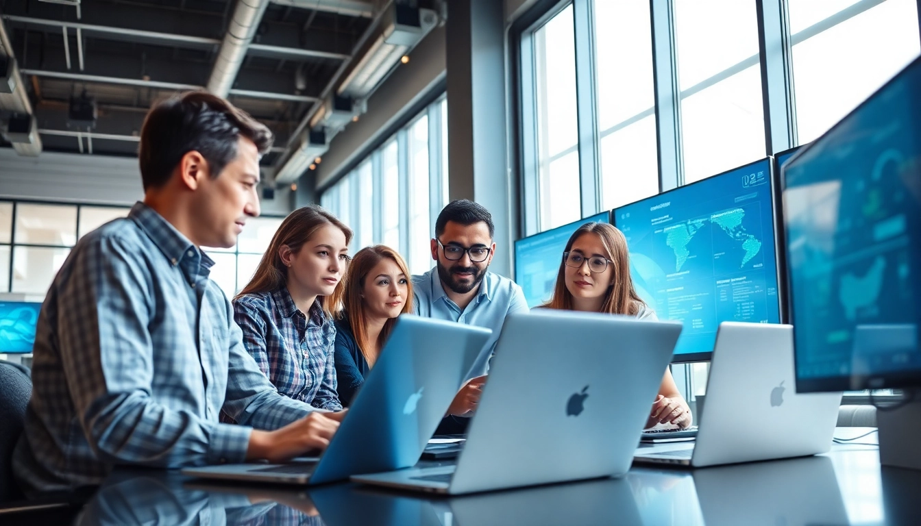 Engaged professionals providing managed IT services near me in a modern office