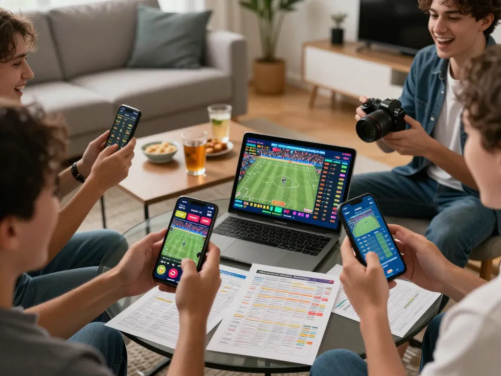 Engaging in strategic bets on u888 sports betting app, dynamic interactions in a cozy home