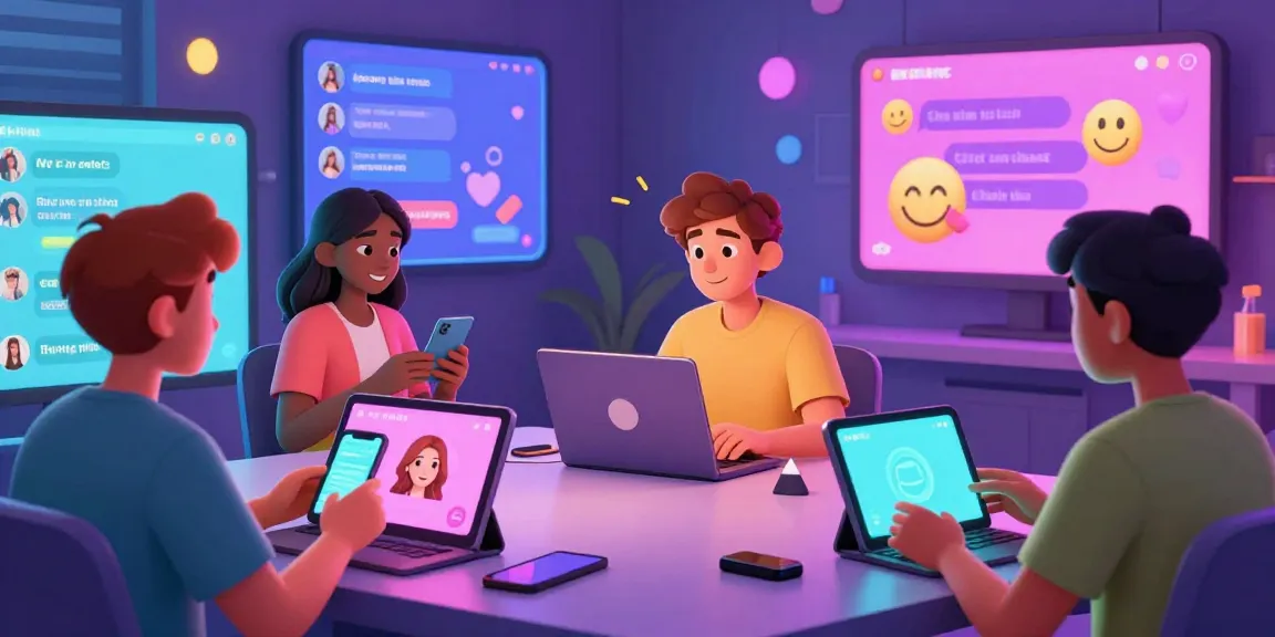 Engaging NSFW AI chat scene showcasing animated characters in a lively virtual environment.