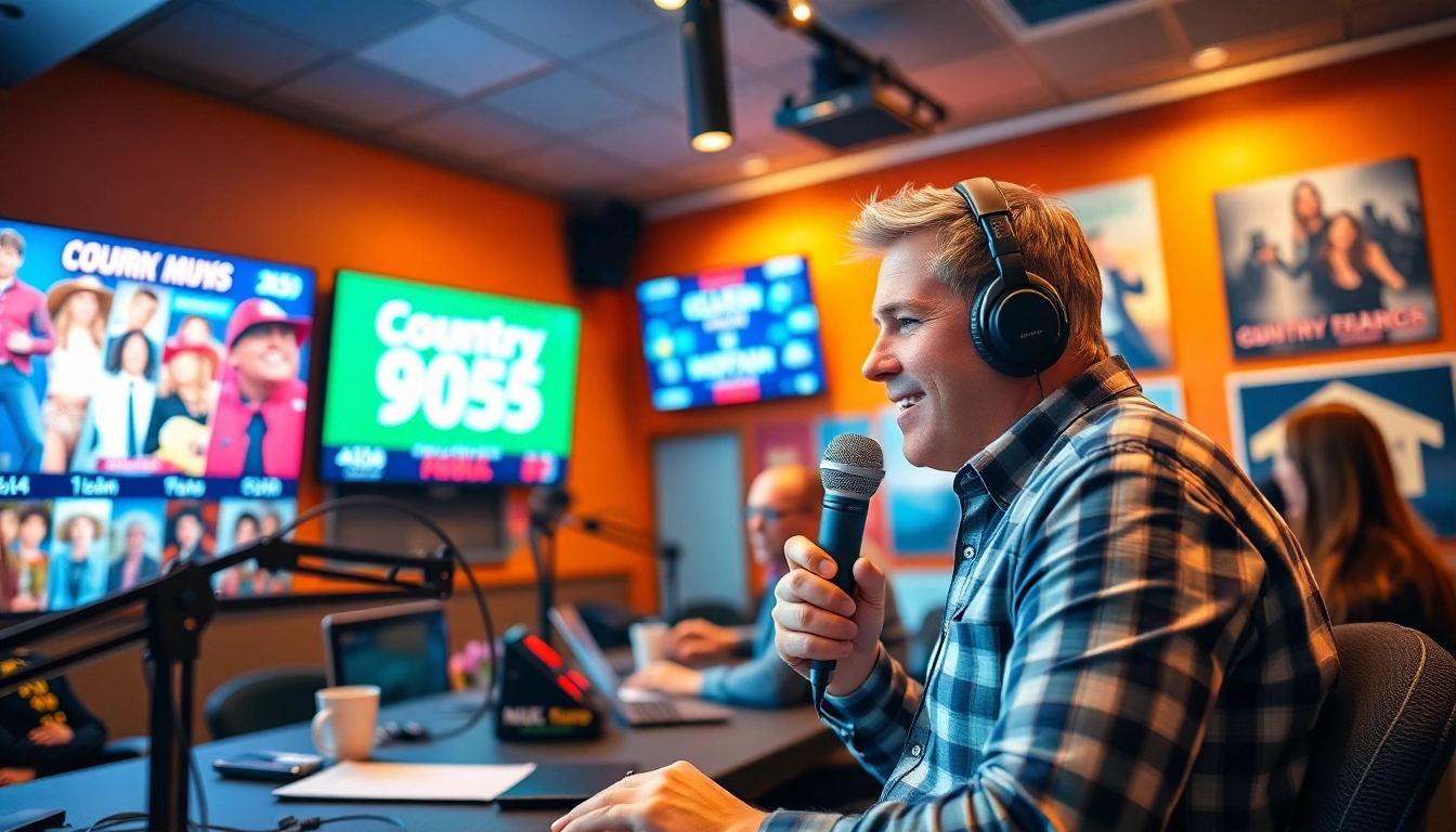 Listen to live radio at https://mycountry955.com featuring engaging hosts and vibrant music.