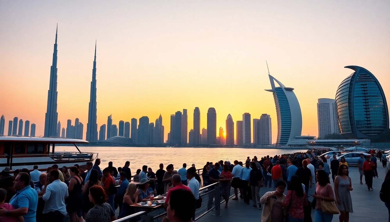 Experience the beauty of Dubai's skyline at dusk while you explore Dubai's vibrant culture and landmarks.