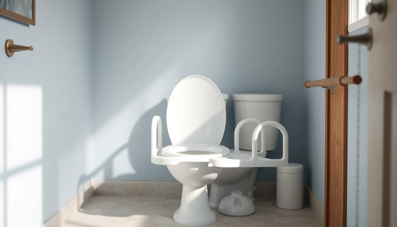 Optimized wc hilfe für senioren in a clean bathroom showcasing supportive aids.
